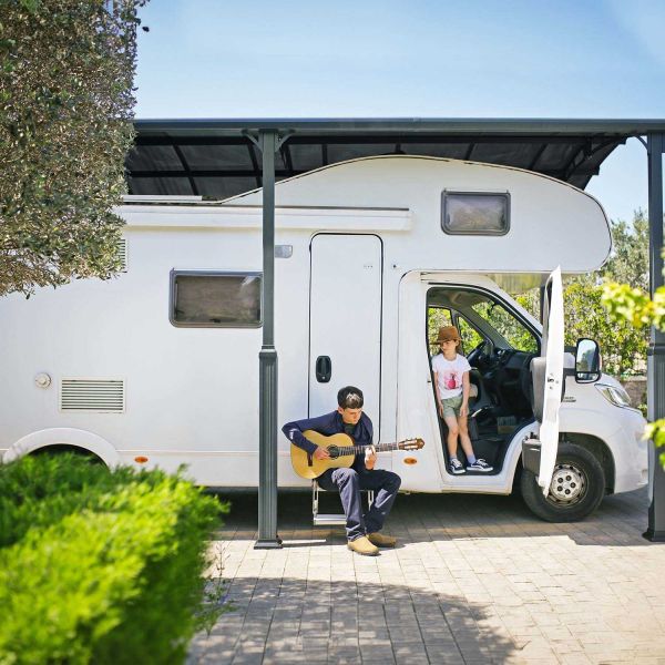 Carport spécial camping-car en aluminium et polycarbonate Alpine - 7