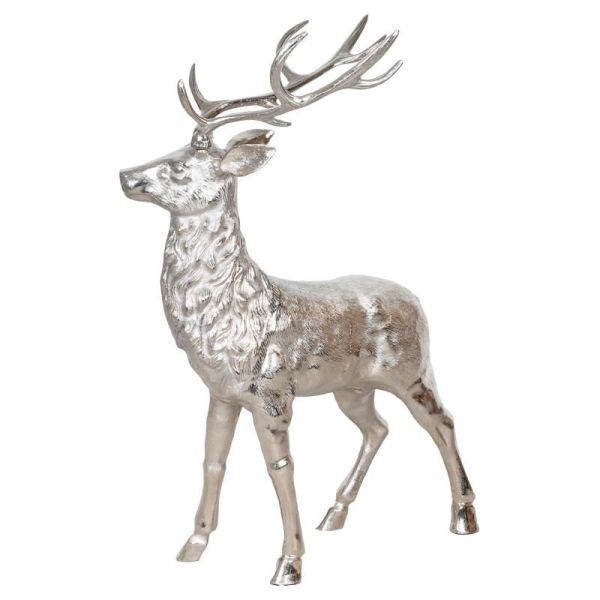 Très grand Cerf sur pied en aluminium