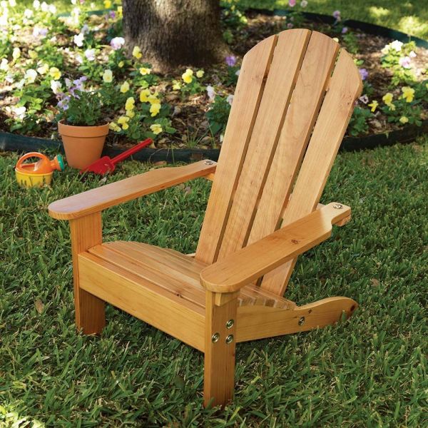 Chaise de jardin enfant en bois adirondack