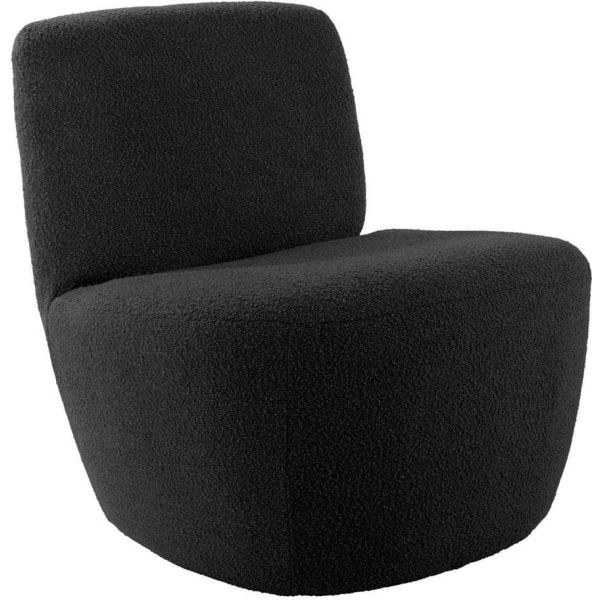 Chaise lounge en tissu bouclette Ada