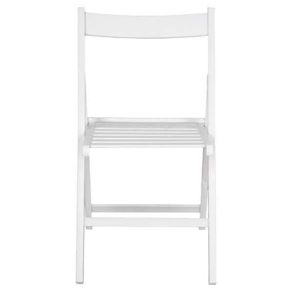 Chaise pliante en bois blanc - 6