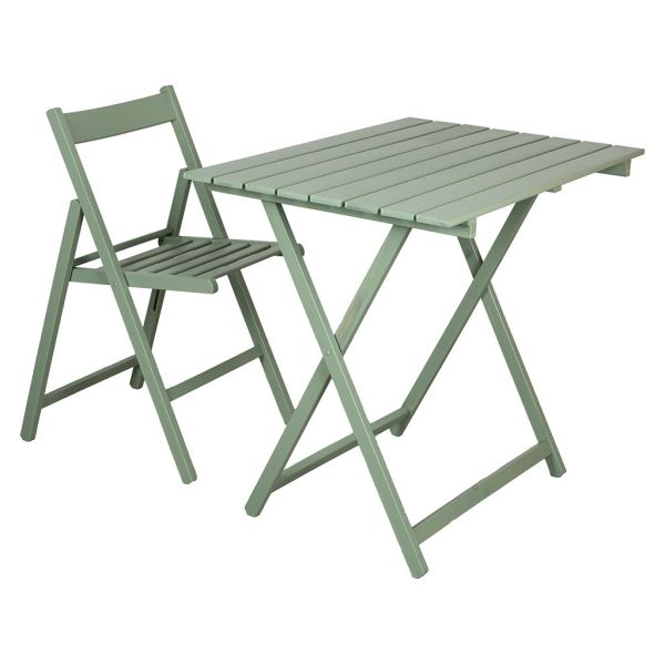 Chaise pliante en bois Vert - ITA-0102