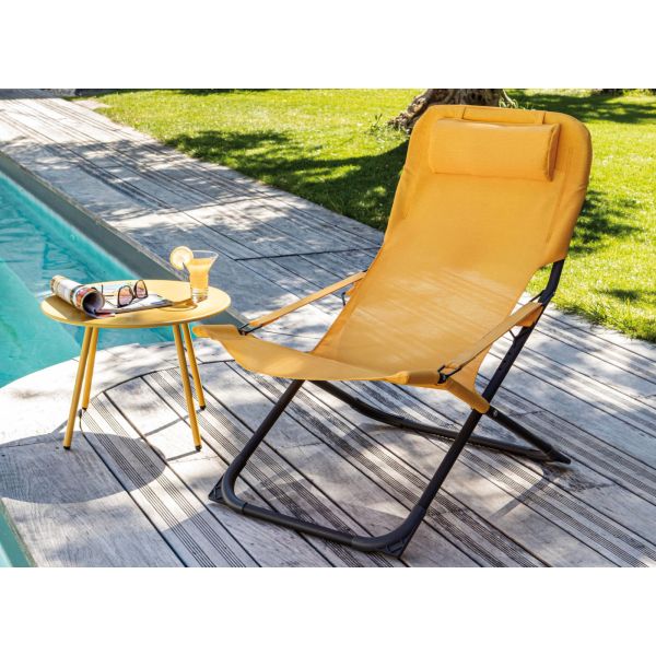 Chaise relax en acier et toile Easy - PROLOISIRS