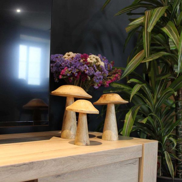 Champignon déco en manguier - 8,90