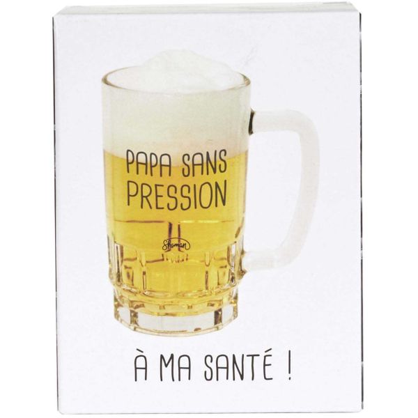 Chope à bière en verre Humour 440 ml - LAC-0337