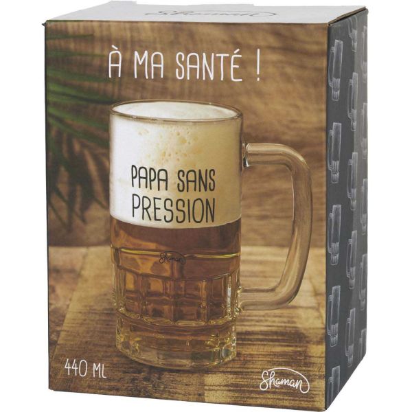 Chope à bière en verre Humour 440 ml - 14,90