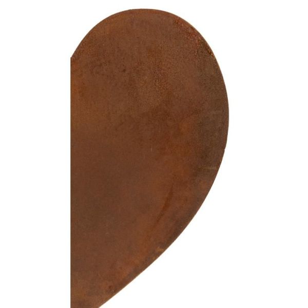 Coeur en métal effet rouillé sur pied bouleau - 24,90