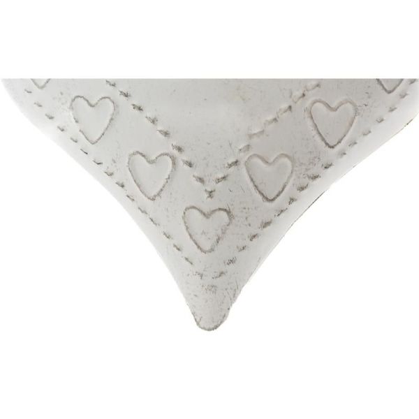 Coeur en métal laqué blanc - 17,90