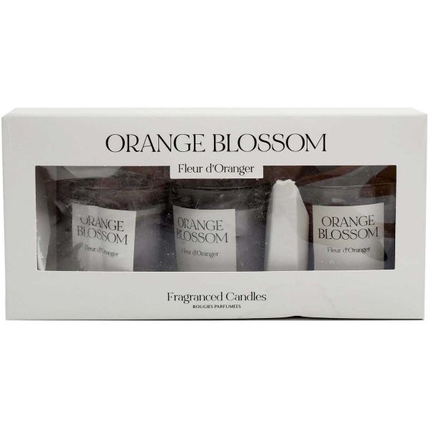 Coffret 3 bougies parfumées en verre