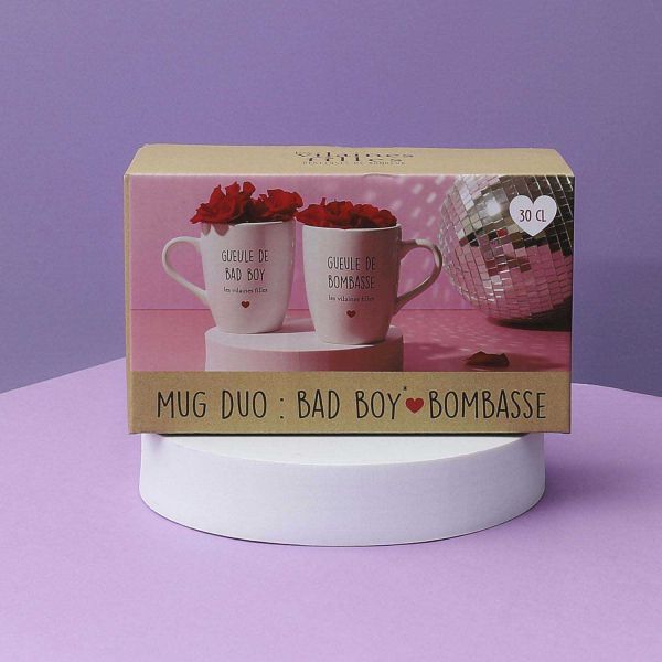 Coffret 2 mugs inscriptions humour - LAC-0348