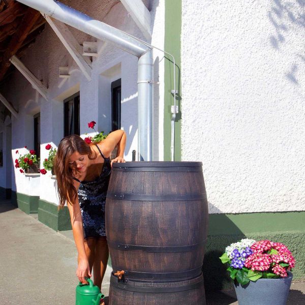 Collecteur d'eau en polyéthylène avec robinet chromé Barrel - ROTO