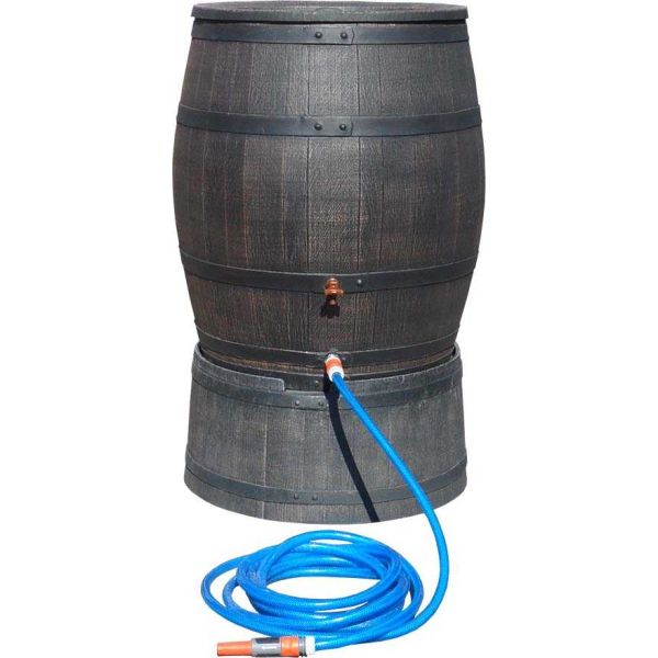 Collecteur d'eau en polyéthylène avec support Barrel