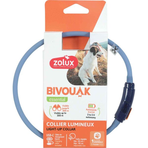 Collier lumineux pour chiots Bivouak