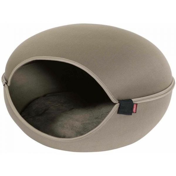 Couchette Dome Pour Chat Louna Taupe