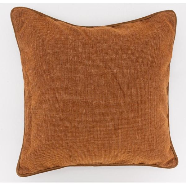 Coussin en coton velours Rouille - AUBRY GASPARD