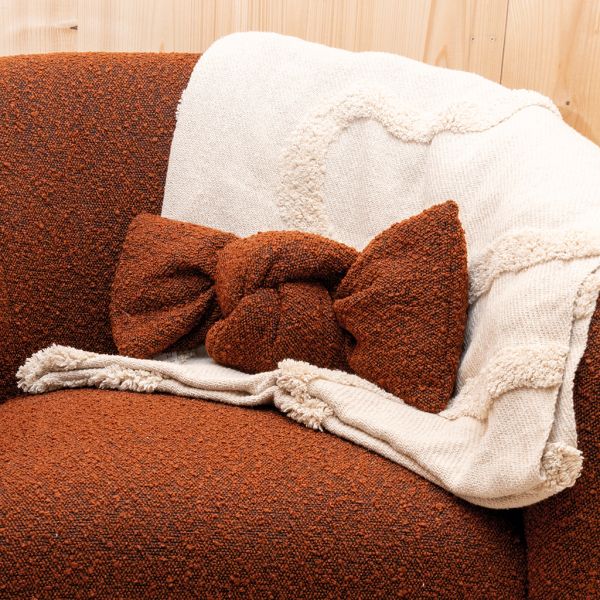 Coussin noeud en bouclette - 5