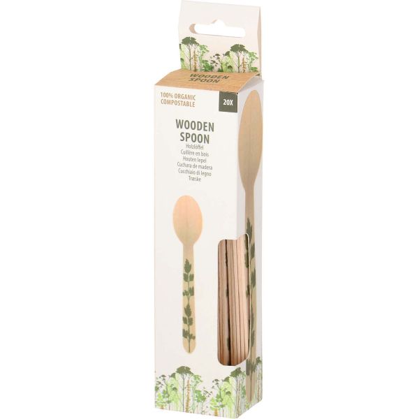 Couverts en bois 100% compostable Herbe - 7