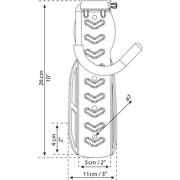 Crochet pour vélo pour rangement vertical - PAA-0217