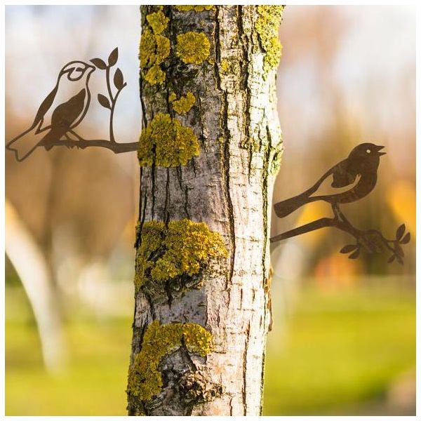 Décors de jardin en métal Oiseaux (lot de 2) - AUBRY GASPARD