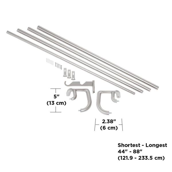 Double tringle à rideaux nickel mat Twilight - UMB-0702