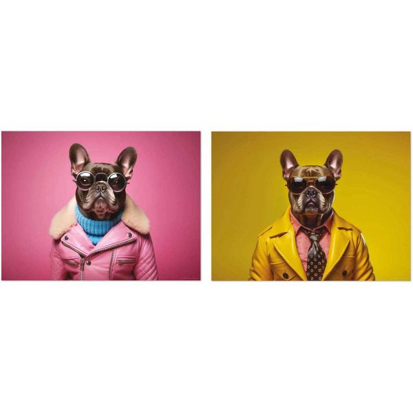 Ensemble sets de table et dessous de verre Funny Dogs - MAC-0103