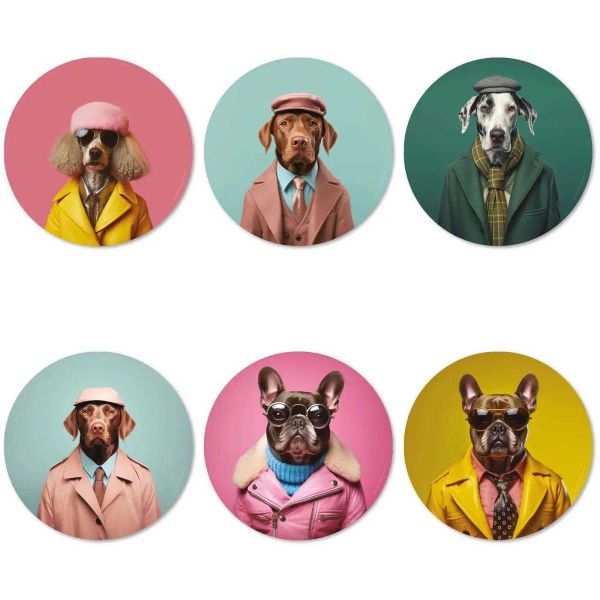 Ensemble sets de table et dessous de verre Funny Dogs - 49,90