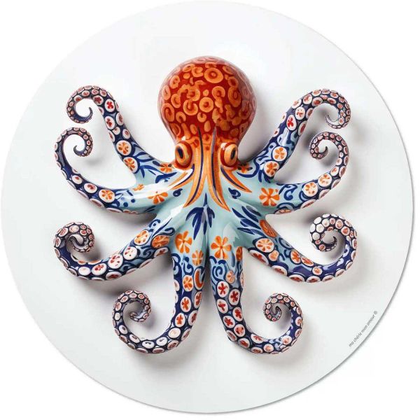 Ensemble sets de table en vinyle 38 cm et dessous de verre Octopus - 69,90