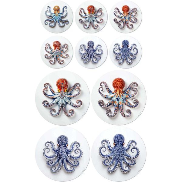 Ensemble sets de table en vinyle 38 cm et dessous de verre Octopus