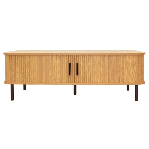 Ensemble table basse et meuble TV en bois et métal Kyoto - 5