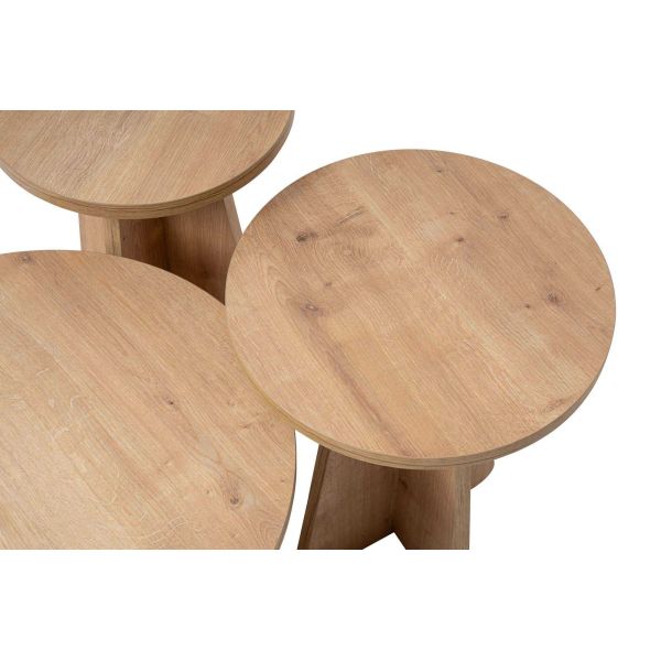 Ensemble de 3 tables gigognes en aggloméré Lume - 89,90