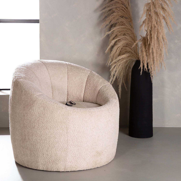 Fauteuil en bouclette Warren - VENTURE HOME