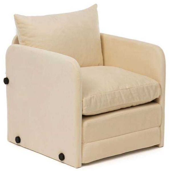 Fauteuil convertible en tissu Saga