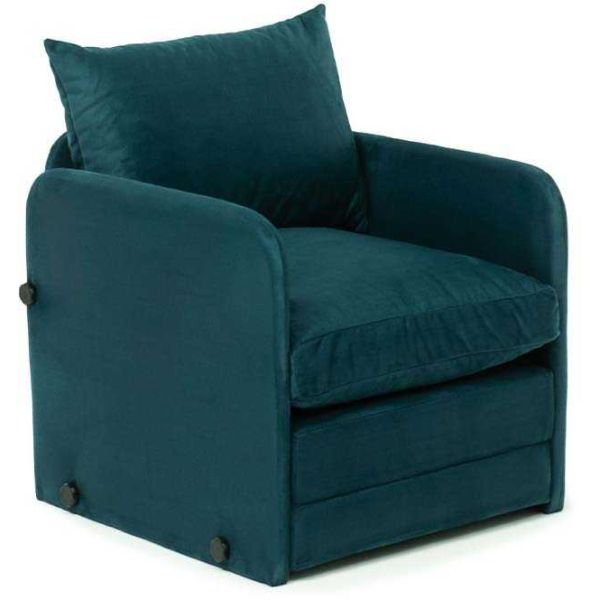 Fauteuil convertible en tissu Saga