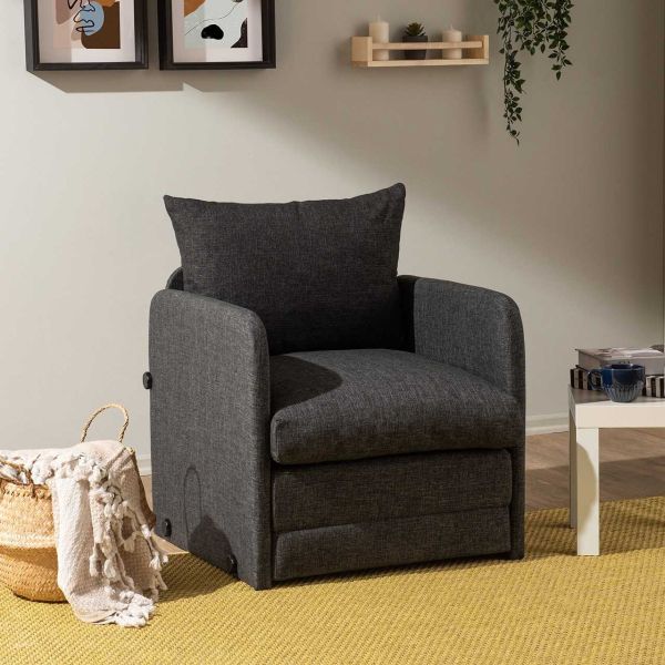 Fauteuil convertible en tissu Saga - 8