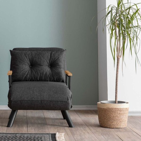 Fauteuil convertible en tissu Sando - 8