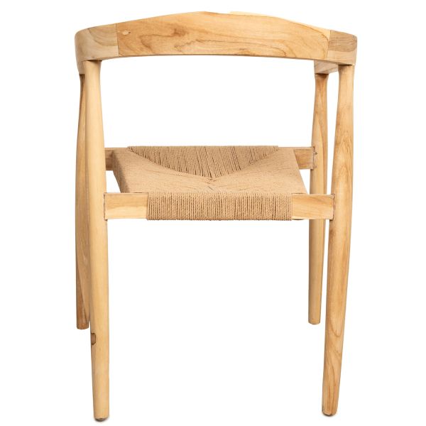 Fauteuil en teck naturel et jute - 5