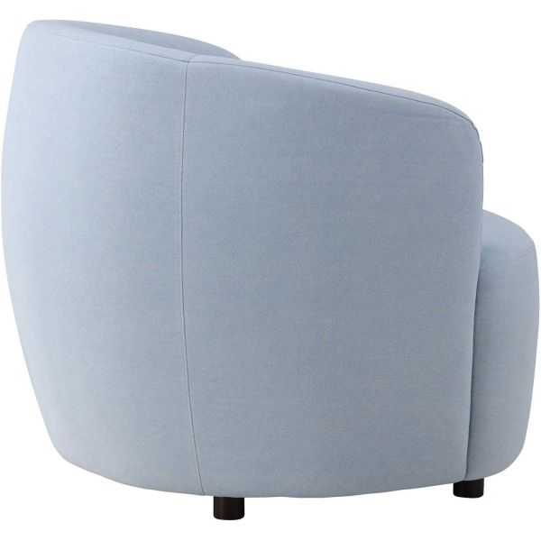 Fauteuil en tissus bleu Bobbo - 5