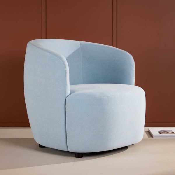 Fauteuil en tissus bleu Bobbo - VENTURE HOME