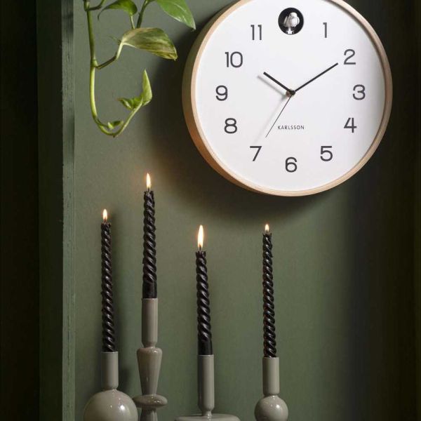 Horloge en bois de bouleau Natural Cuckoo - KARLSSON