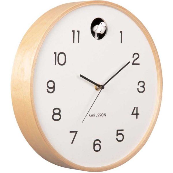 Horloge en bois de bouleau Natural Cuckoo