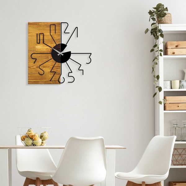 Horloge en bois et métal - 5