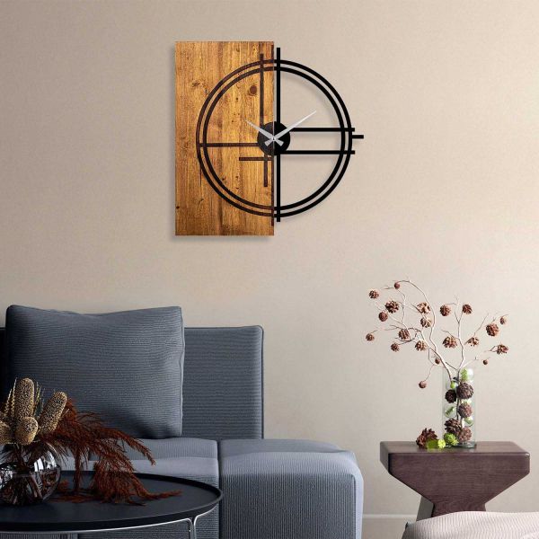 Horloge en bois et métal Clock - 5