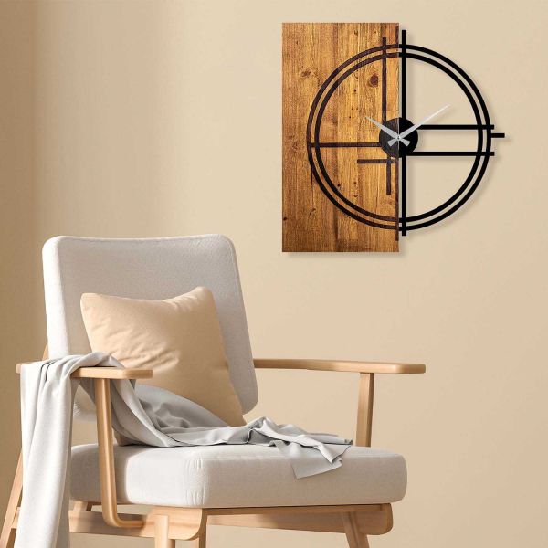 Horloge en bois et métal Clock - 6