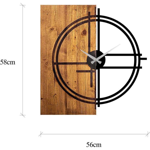 Horloge en bois et métal Clock - ASI-1055