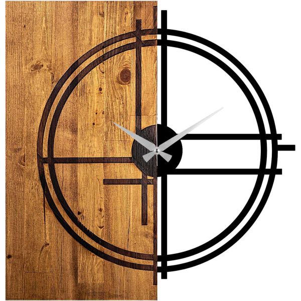 Horloge en bois et métal Clock