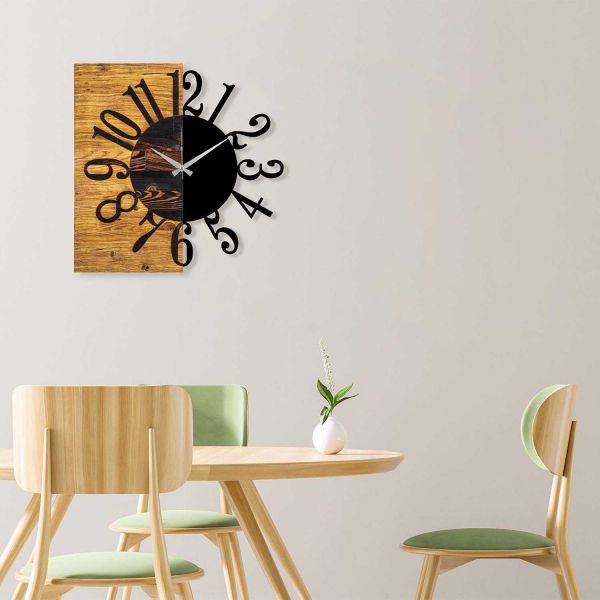 Horloge en bois et métal Clock - 5