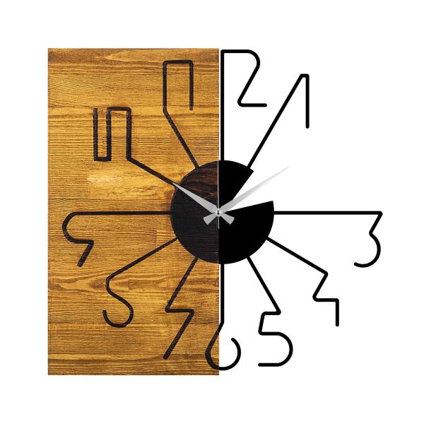 Horloge en bois et métal