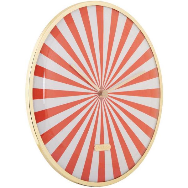 Horloge en métal Candy Swirl Dome