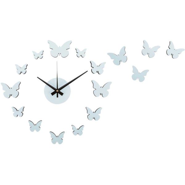 Horloge murale pastel DIY Butterfly