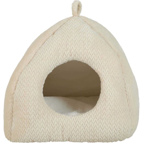 Igloo pour chat en fourrure Olympe 46 x 46 cm